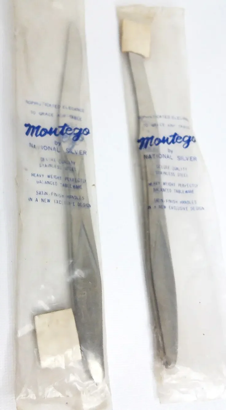 Vintage Nasco Flamingo Montego MCM Stainless Steak Knives Set Japan NEW